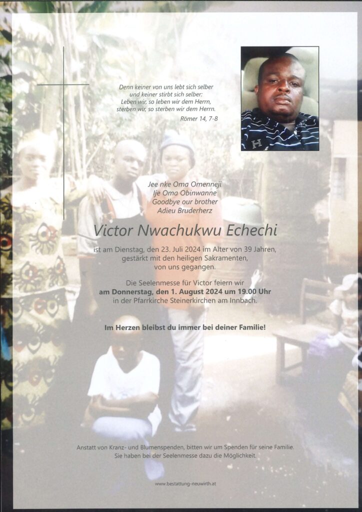 Victor Nwachukwu Echechi Bruder von Pfarrer Anthony Echechi