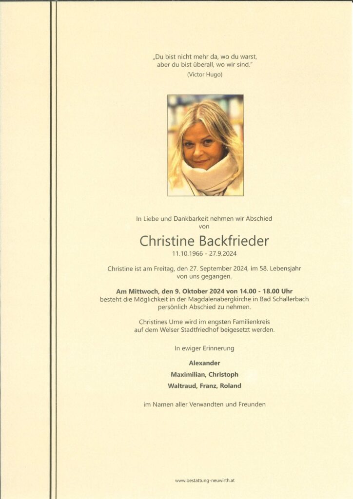 Christine Backfrieder